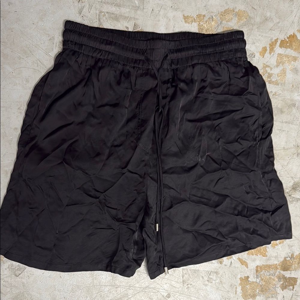 Blakc Satin Shorts - Drawsteing Size Medium - MORLEY - NWT